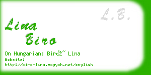 lina biro business card